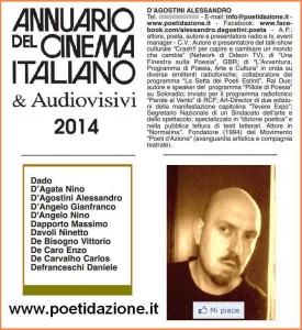 Annuario del cinema & Audiovisivi 2014, voce Alessandro D'Agostini
