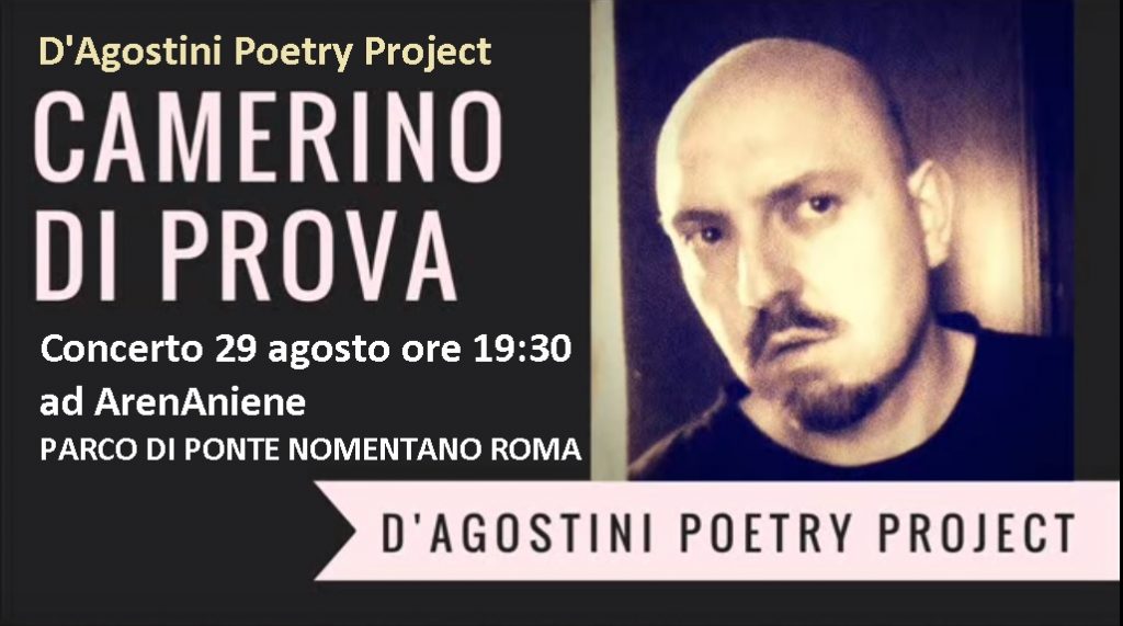 Flayer Concerto D'Agostini Poetry Project ad ArenAniene