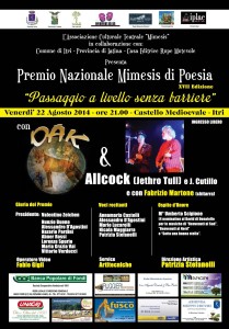 Locandina del Premio Nazionale Mimesis di Poesia