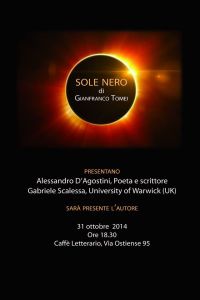 Sole Nero, locandina della presentazione del volume